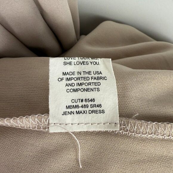 Show Me Your MuMu Jenn Maxi V Neck Bridesmaid Dress Show Me The Ring Crisp M - Picture 9 of 10